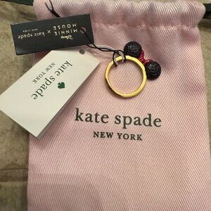 Kate Spade Black and Red Minnie Mouse Costume Jewelry Ring